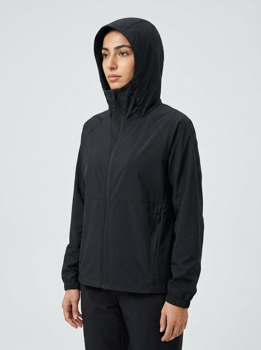 جاكيت شمس نسائي بقبعة وغطاء وجه | Women's Sun Protection Jacket with Face Mask & Visor Hood