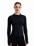 بلوزة رياضية نسائية بأكمام طويلة وسحاب نصفي | Women's Long Sleeve Half-Zip Sports Top