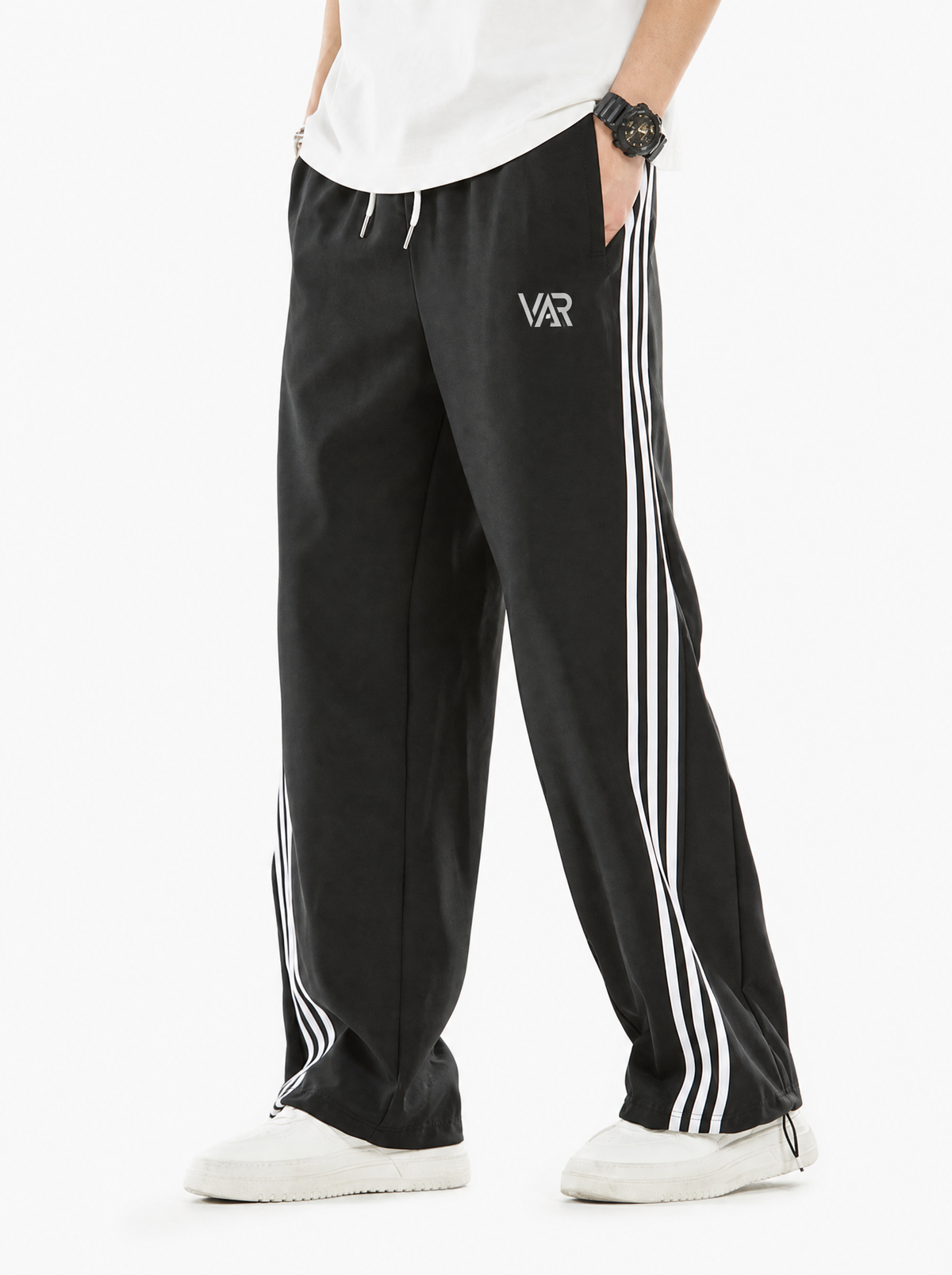 بنطال رياضي رجالي واسع الساق | Men's Wide Leg Sports Pants
