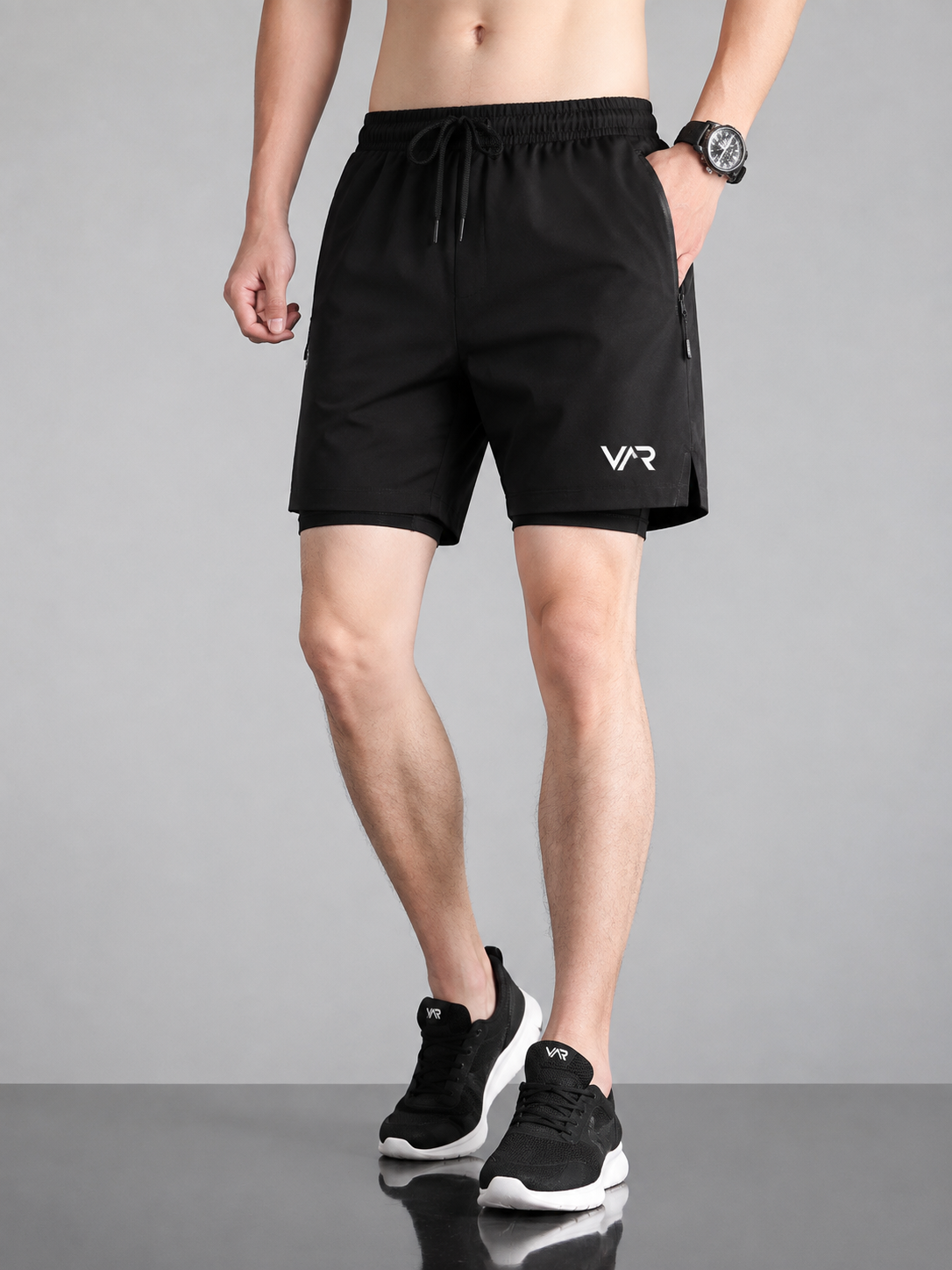 شورت رياضي رجالي 2 في 1 | Men's 2-in-1 Sports Shorts