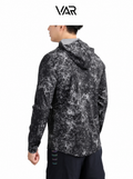 هودي رياضي رجالي بنقشة رمادية/سوداء | Men's Print Hoodie