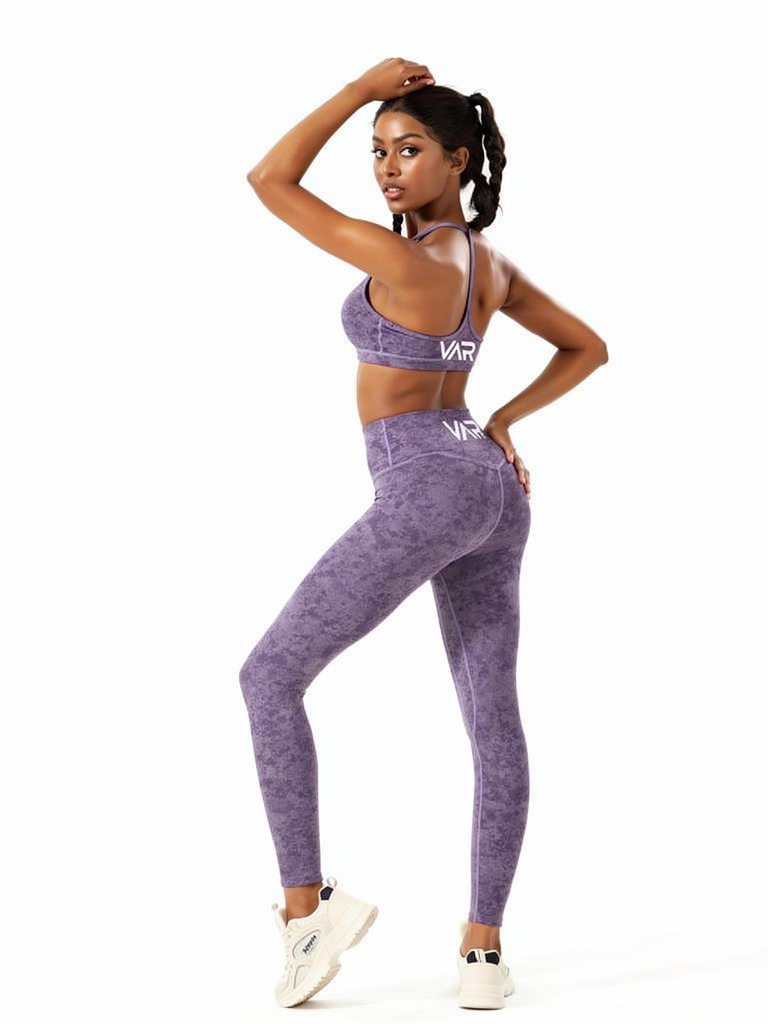 طقم رياضي نسائي (توب + ليقنز) | Women's Sports Set (Top + Leggings)
