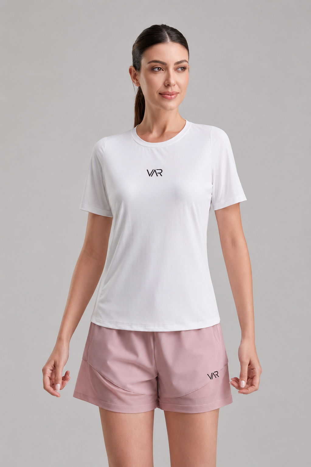 تيشيرت رياضي نسائي بنقشة جاكار | Women's Jacquard Print Sports T-Shirt