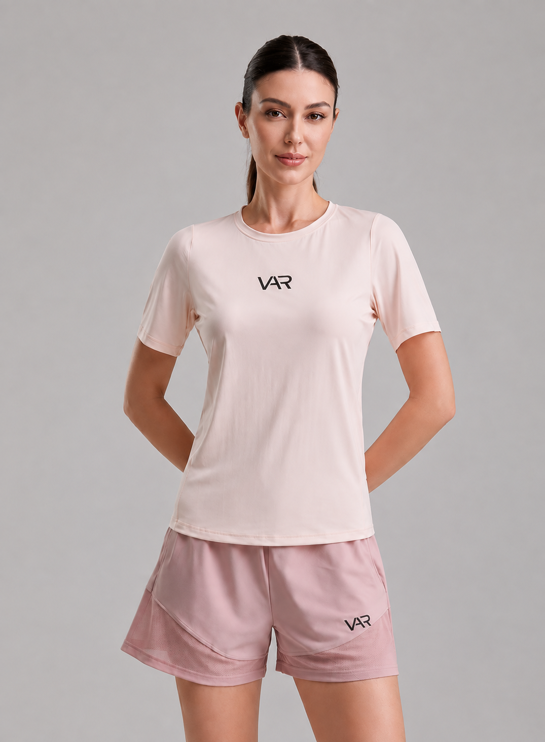 تيشيرت رياضي نسائي بنقشة جاكار | Women's Jacquard Print Sports T-Shirt