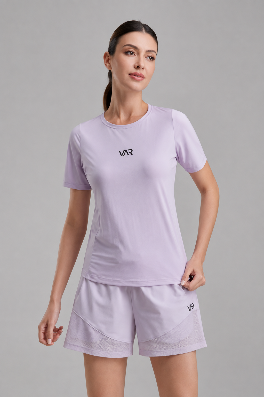 تيشيرت رياضي نسائي بنقشة جاكار | Women's Jacquard Print Sports T-Shirt